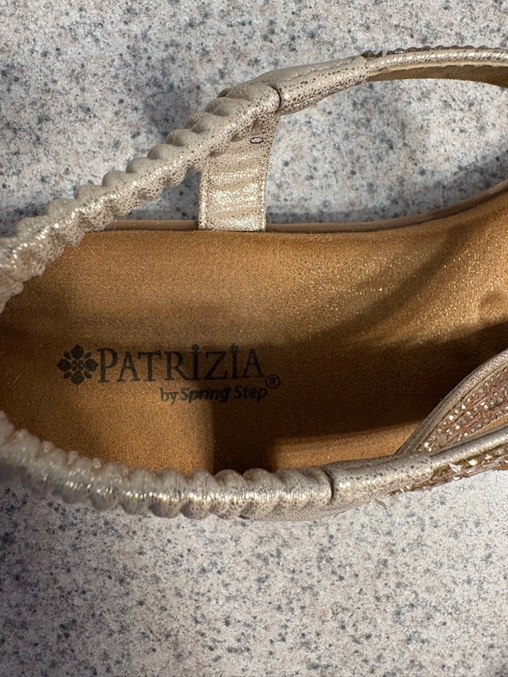 Patrizia Rose Gold Embellished Slingback Sandals - Picture 5 of 5